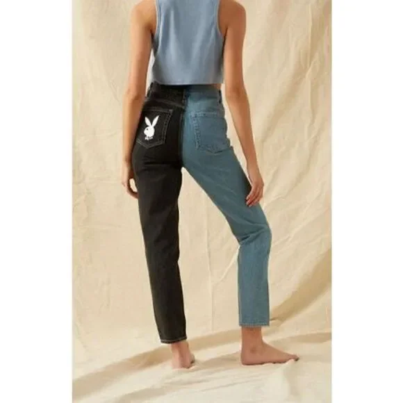Playboy By PacSun Two-Tone Ultra High Waisted Slim Fit Jeans Size 24 - Picture 7 of 8